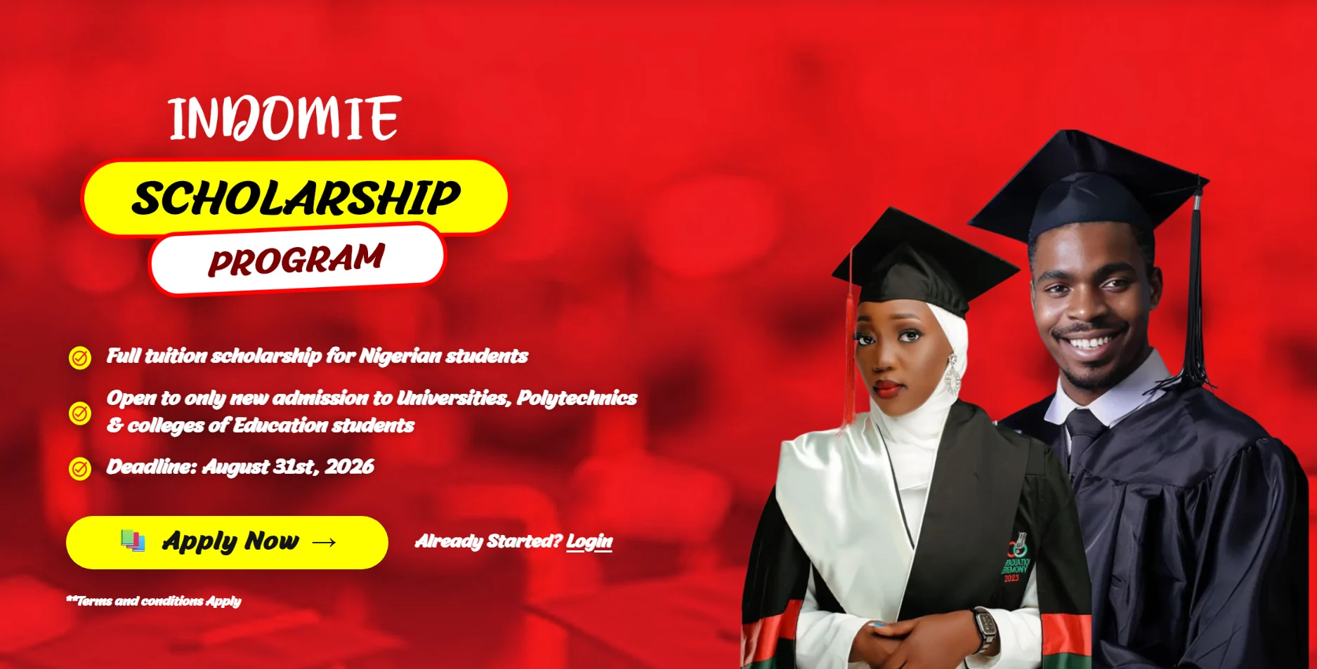 APPLY NOW: Indomie Scholarship Program 2026: Full Tuition Scholarship for Nigerian Students