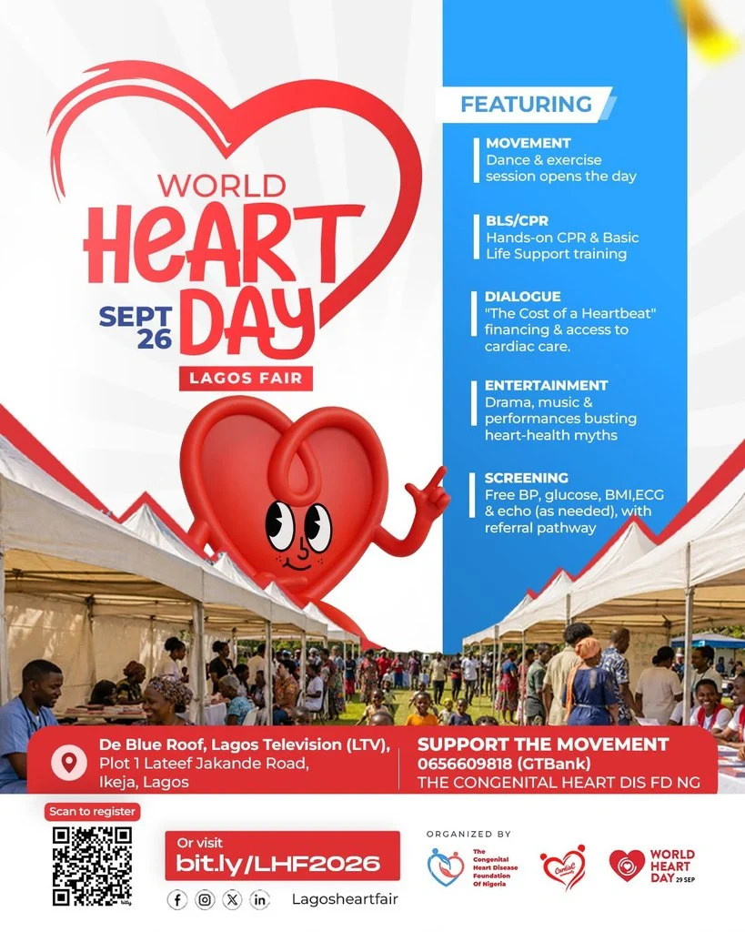 Lagos Heart Fair 2026: Free Heart Screening, CPR Training, and a Day Dedicated to Your Heart